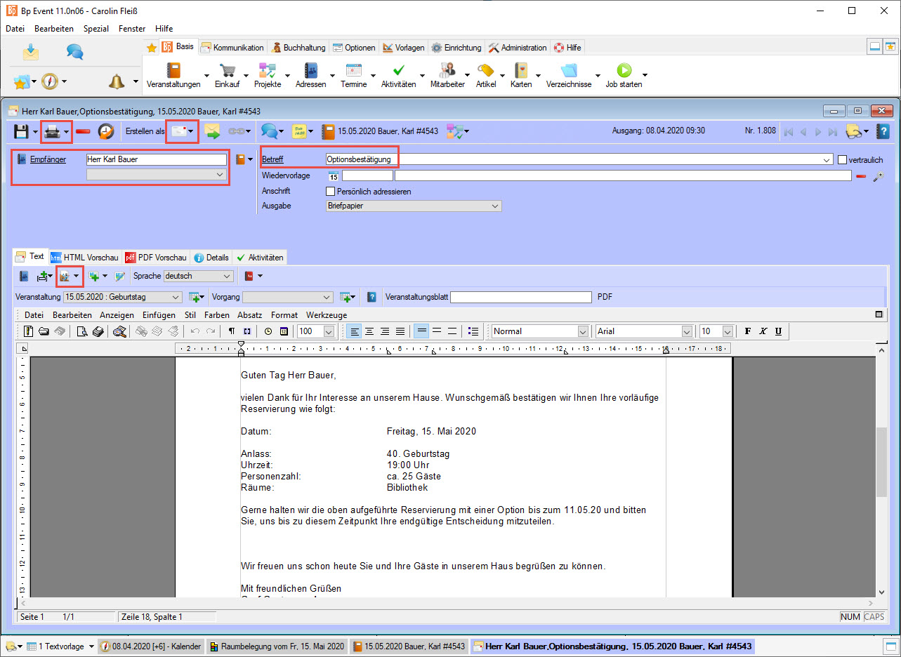 A1 S3 Optionsbestaetigung