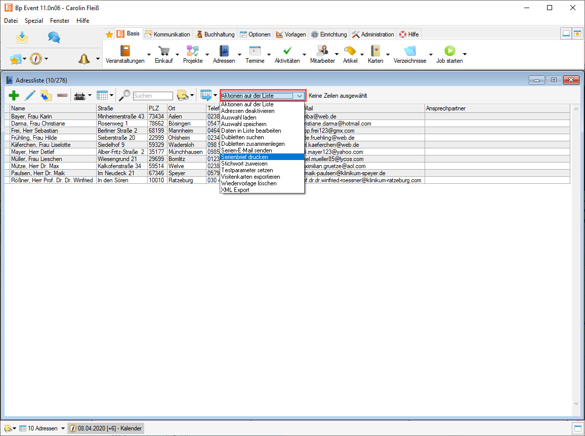 A2 S4 Serienbrief drucken