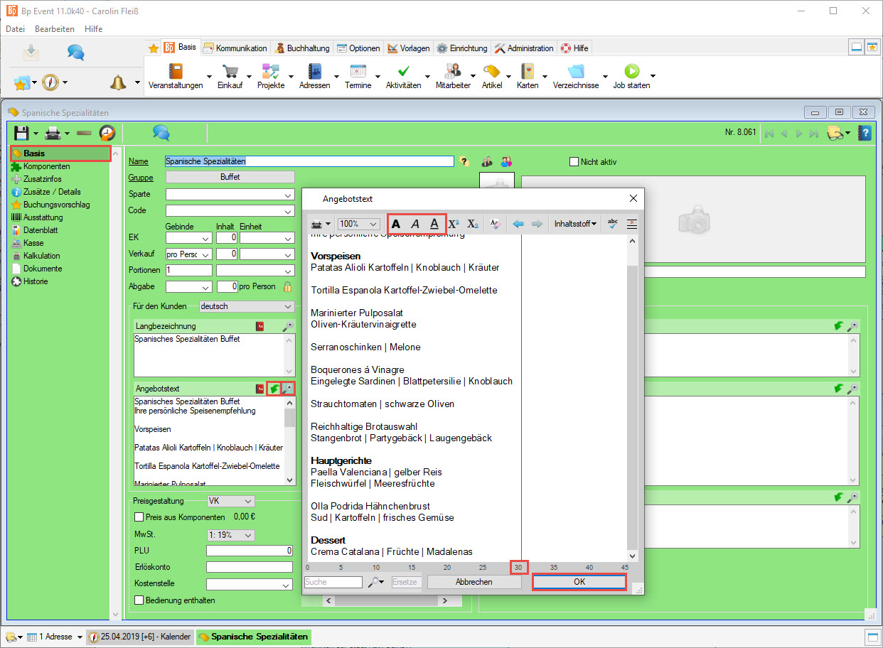 A4 S4 Artikeltext formatieren